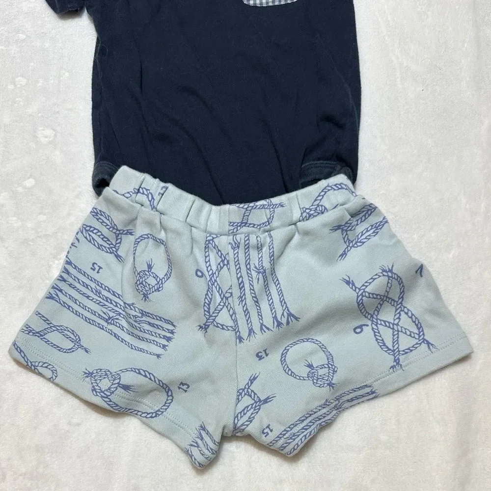 NWOT/EUC The Beaufort Bonnet Co./Blue Rooster nautical patriotic sets 12/18m